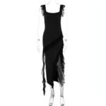 Fashionable Stringy Selvedge Stitching Temperament Dress - Image 6
