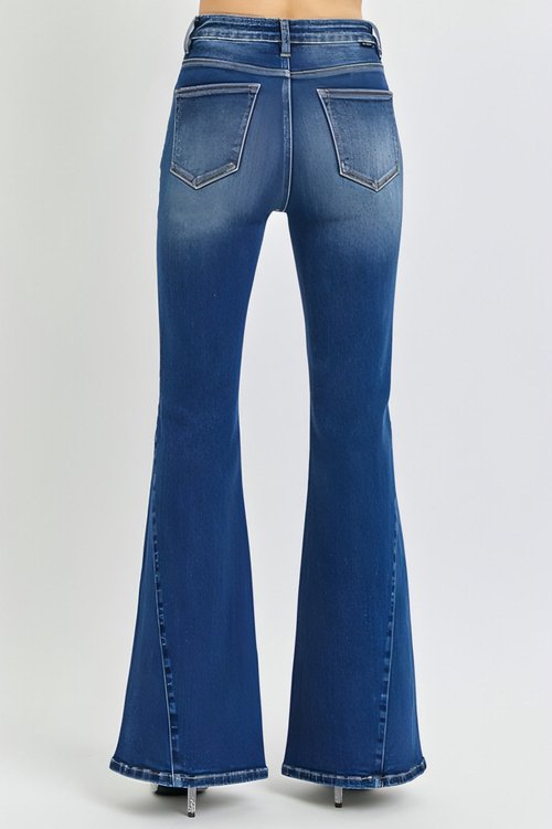 032a1e8a-faa4-46ef-9101-4f08e170ddac-Max.jpg RISEN Distressed Button-Fly Flare Jeans - Image 1