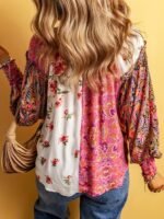 Fashion Floral Print DressShirt - Image 4
