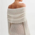 Off-Shoulder Knit Bodycon Dress - Image 2