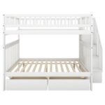 LuneluX_Home – Full-Over-Full Bunk Bed with Storage Drawers (White) - Image 6