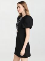 A1. Tube Top Three Bowknot Connection Hollowed Fashion Puff Sleeve - Image 8