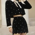 Younger Velvet Suit Top And Skirt Two-piece Set - Image 3