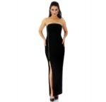 Figure Long Dress Rhinestone Strap
