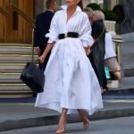 Fashion Lapel Belt Dress - Image 5