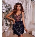Suspenders Sleeveless Tight Sequins Dress - Image 7