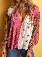 Fashion Floral Print DressShirt - Image 3