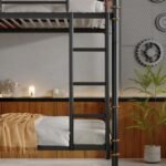 IronLoft™ – Twin XL Metal Bunk Bed with Rustic Wood - Image 9