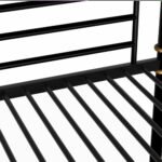 IronLoft™ – Twin XL Metal Bunk Bed with Rustic Wood - Image 6