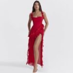 Fashionable Stringy Selvedge Stitching Temperament Dress - Image 2
