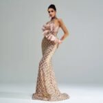 “Champagne Glam” Halter Mermaid Dress - Image 4