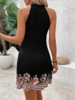 Floral Halter Neck Mini Dress - Image 2