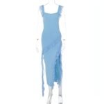 Fashionable Stringy Selvedge Stitching Temperament Dress - Image 4