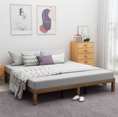 52b5d529-98f6-49bf-91de-bbf0a204e943.jpg LuneluX_Home – Queen Size Solid Wood Platform Bed Frame - Image 1