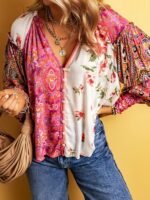 Fashion Floral Print DressShirt - Image 2