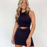 Bare Midriff Slim Fit Vest Ultra Short Two-piece Suit - Image 3