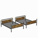 IronLoft™ – Twin XL Metal Bunk Bed with Rustic Wood - Image 8