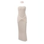 Lightly Chest-wrapped Sequins Slightly Transparent Fishtail Gown Dress - Image 3