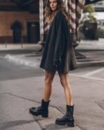 Twist Thread Loose All-match Round Neck Sweater Dress - Image 6