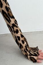 Backless Leopard Long Sleeve Mini Dress - Image 6