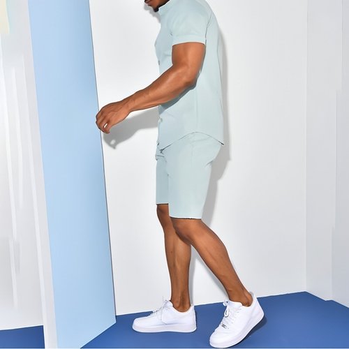 O1CN01E1VGVW20vkMyKgoSc__2208710456912-0-cib.jpg Short Sleeve Two-piece Suit For Men - Image 1