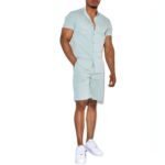 Short Sleeve Two-piece Suit For Men - Image 2