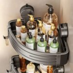 Perforation-Free Bathroom Storage Tripod Wall-Mounted Adjustable
