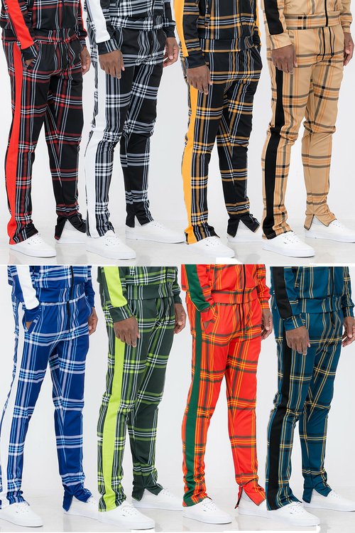 afashiongomain_1772b2eb-8849-45cc-805a-927eea0840ab.jpg Plaid Out Track Pants - Image 1