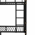 IronLoft™ – Twin XL Metal Bunk Bed with Rustic Wood - Image 3