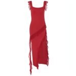 Fashionable Stringy Selvedge Stitching Temperament Dress - Image 3
