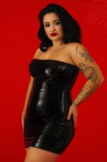 Black Latex Dress - Image 4