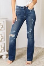 Judy Blue Full Size Mid Rise Hand Sand Destroy Bootcut Jeans - Image 2