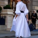 Fashion Lapel Belt Dress
