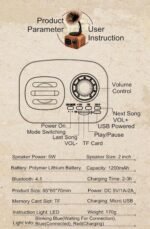 Retro Radio Wireless Mini Portable Bluetooth Stereo Speaker - Image 6