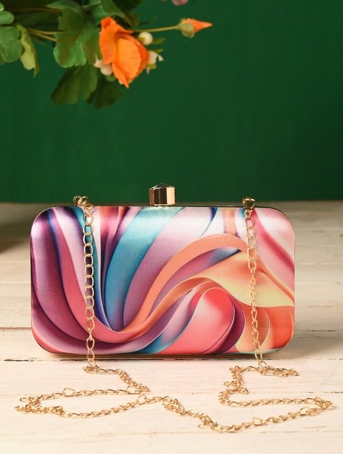 data-133.jpg Women Multicolour Silk Clutches - Image 1