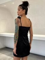 Square Collar Sleeveless High Waist Solid Minimalist dress - Image 2