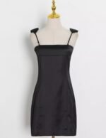Square Collar Sleeveless High Waist Solid Minimalist dress - Image 3