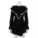 Graceful And Fashionable Bell Sleeve Ruffle Dress - Image 8