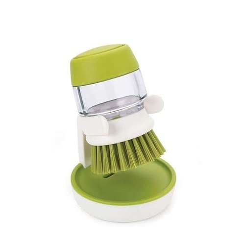 data-161.jpg Asvino Plastic Cleaning Brush with soap Dispenser for Kitchen - Image 1