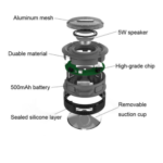 Mini Portable Waterproof Bluetooth Speaker with Suction Cup - Image 4