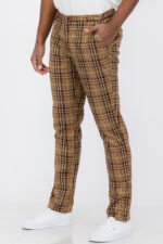 Plaid Slim Fit Trouser Pants SR002