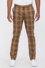 Plaid Slim Fit Trouser Pants SR002 - Image 3