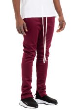 SIMPLE TRACK PANTS- BURGUNDY P201 - Image 2