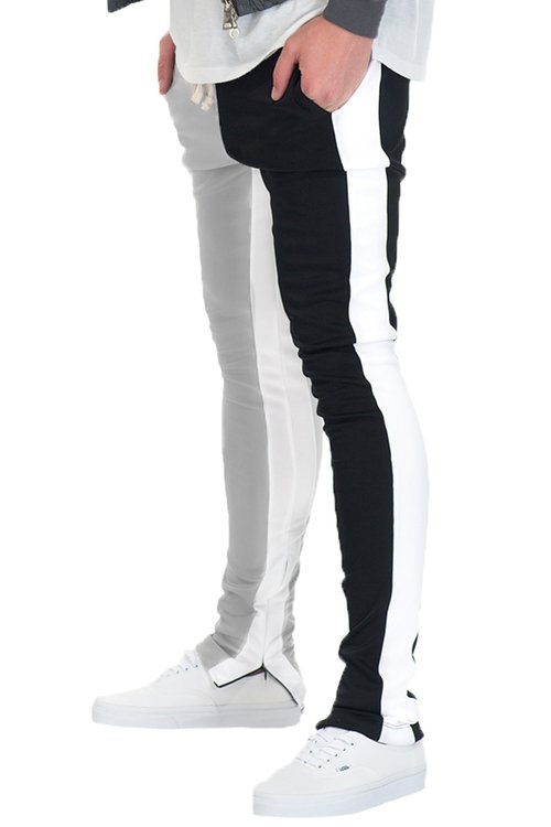 data-97.jpg SLICE TRACK PANTS TWO TONE COLOR BLOCK JOGGERS P159 - Image 1