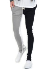 SLICE TRACK PANTS TWO TONE COLOR BLOCK JOGGERS P159 - Image 2
