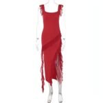 Fashionable Stringy Selvedge Stitching Temperament Dress - Image 5