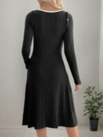 Munsieur 2pc. Slit Wide Strap Dress and Detachable Sleeves - Image 2