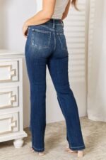 Judy Blue Full Size Mid Rise Hand Sand Destroy Bootcut Jeans - Image 3